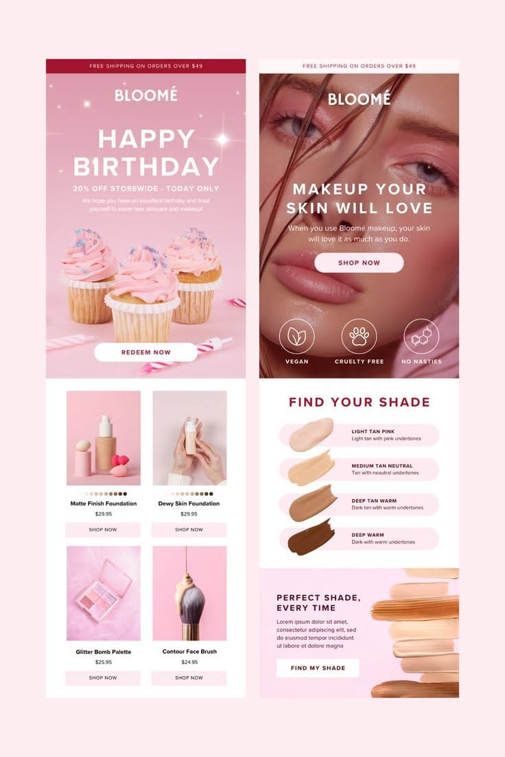 Level Up Your Beauty Brand with Our Chic Email Marketing Templates – Hình minh họa