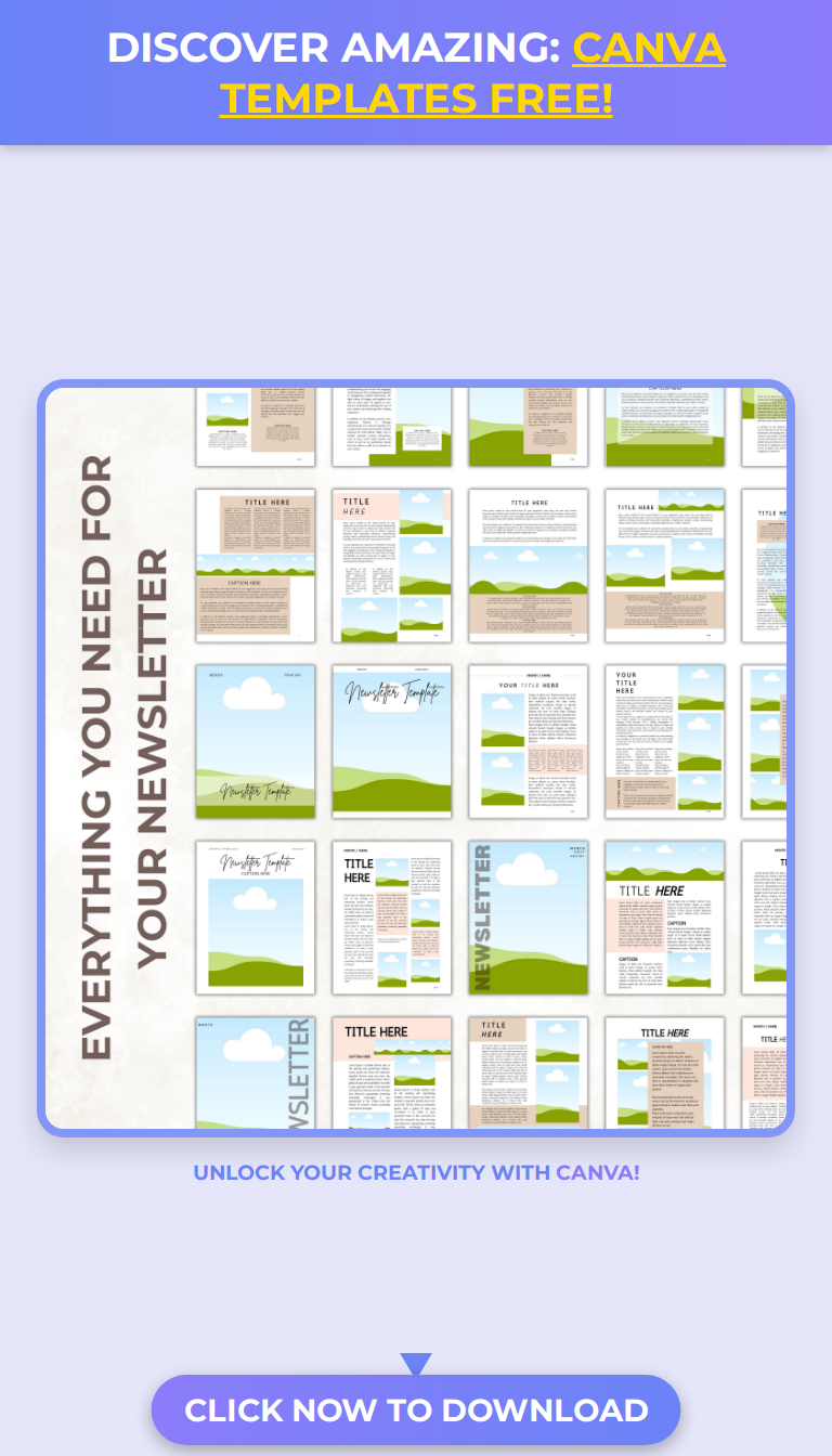 30-seitige Canva Newsletter Vorlage: Druckbar & Editierbar!