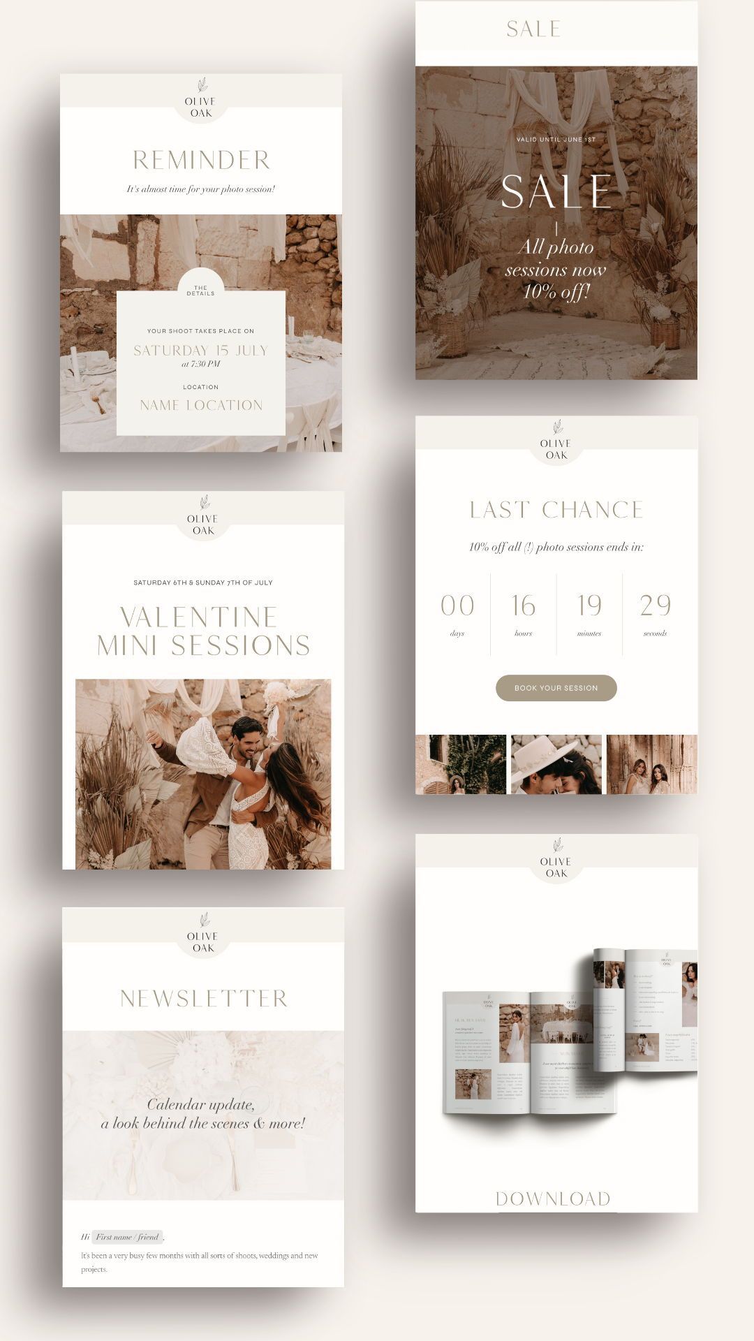 Photographer Flodesk Email Templates | Wonderlik Webdesign