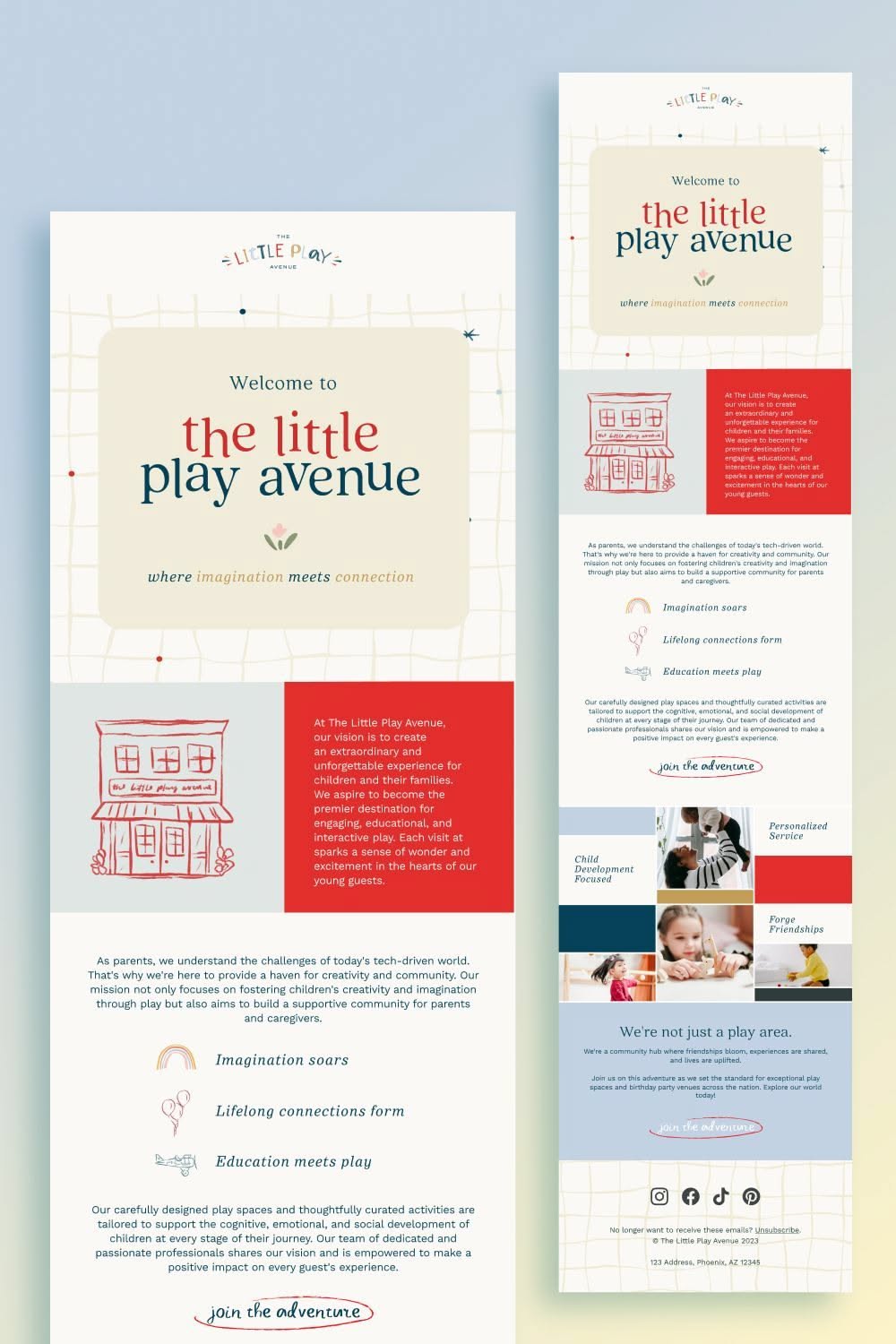 The Little Play Avenue Email Design by Retrospective Media