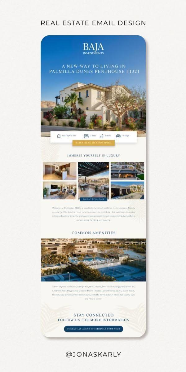 Modern Flat Design for Real Estate Email Campaigns