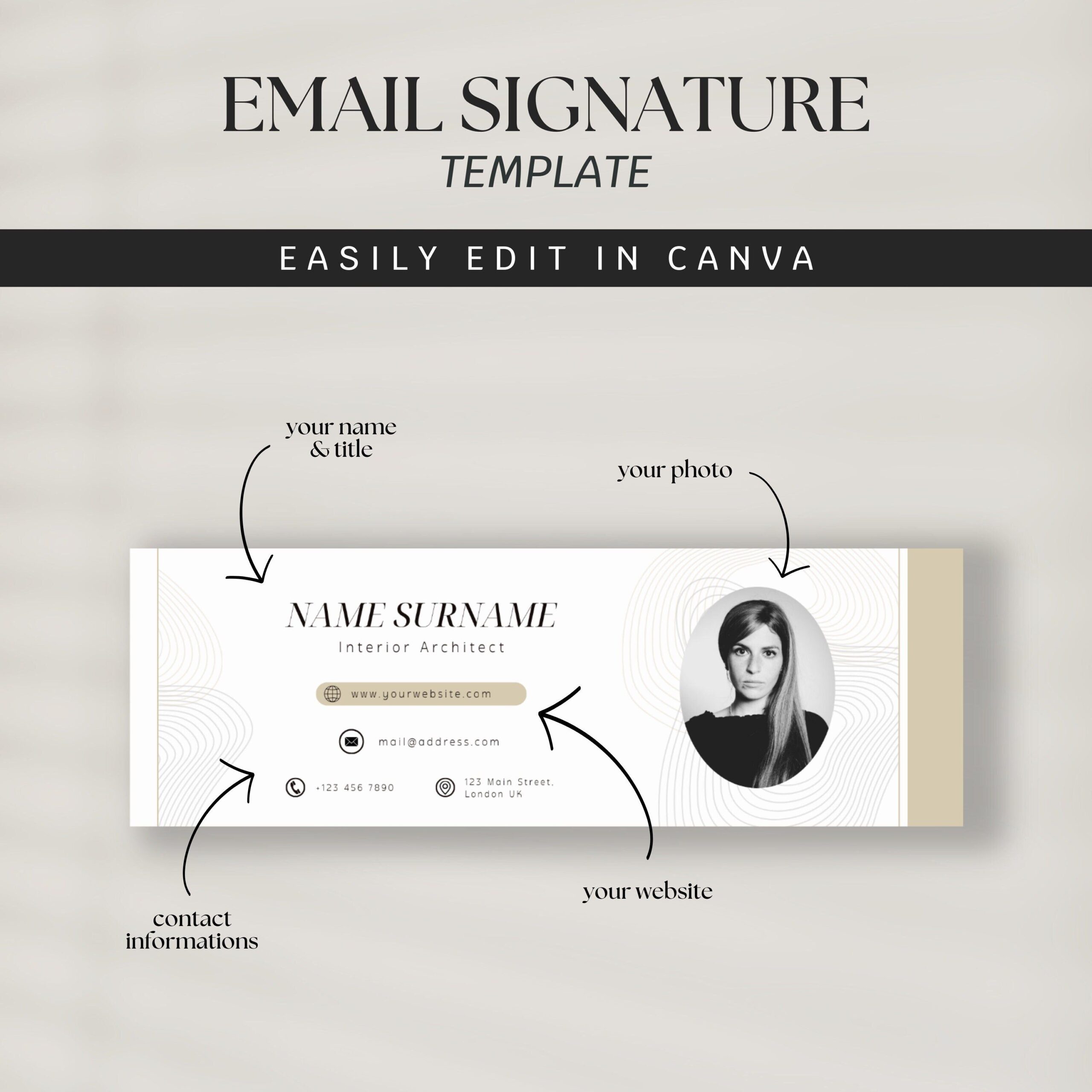 Mod&egrave;le de signature d&rsquo;e-mail, Mod&egrave;le Gmail de signature personnalis&eacute;e | Mod&egrave;le d&rsquo;e-mail de signature d&rsquo;entreprise