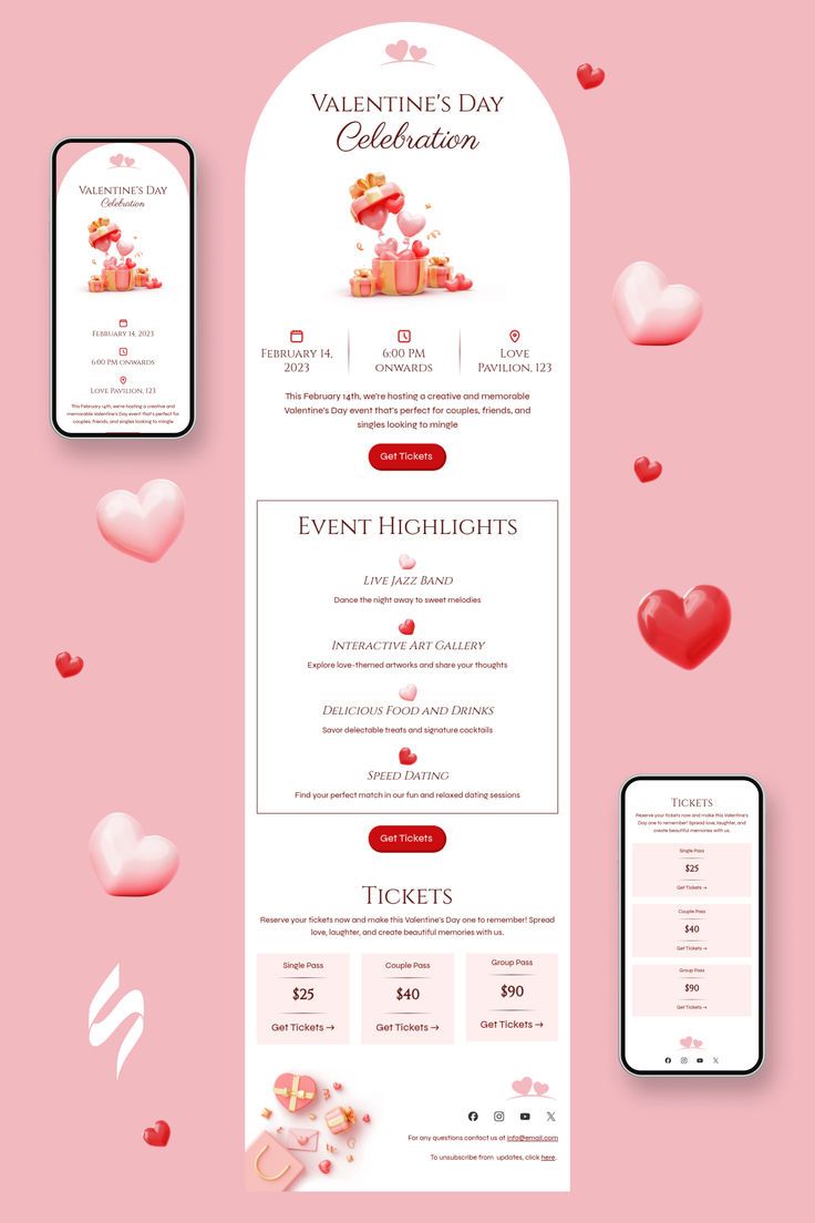 Valentine’s Day Email Design | Email Newsletter Design