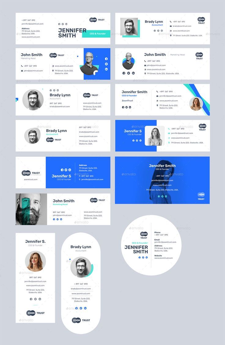 196 Email Signature PSD & HTML Templates