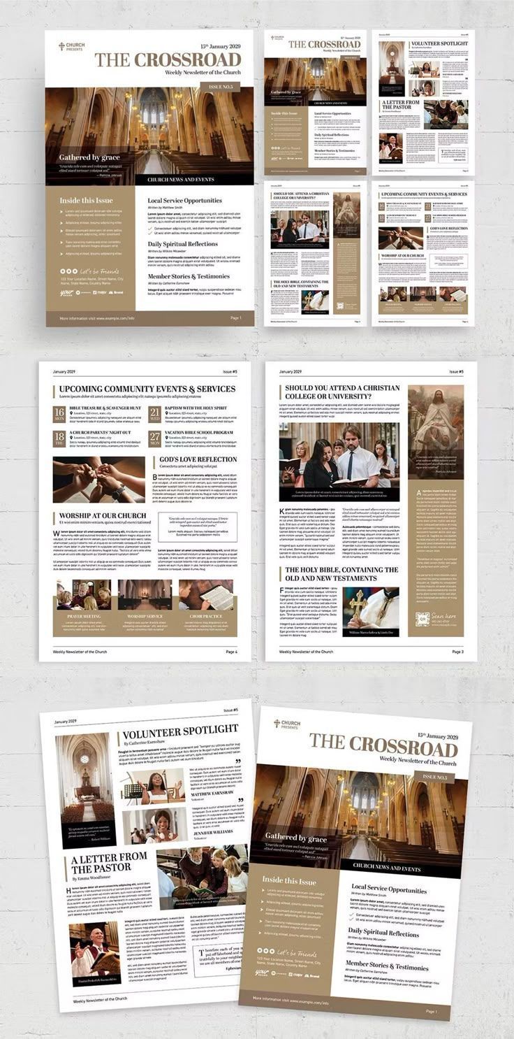 Elegant Church Newsletter Template for Thoughtful Communication