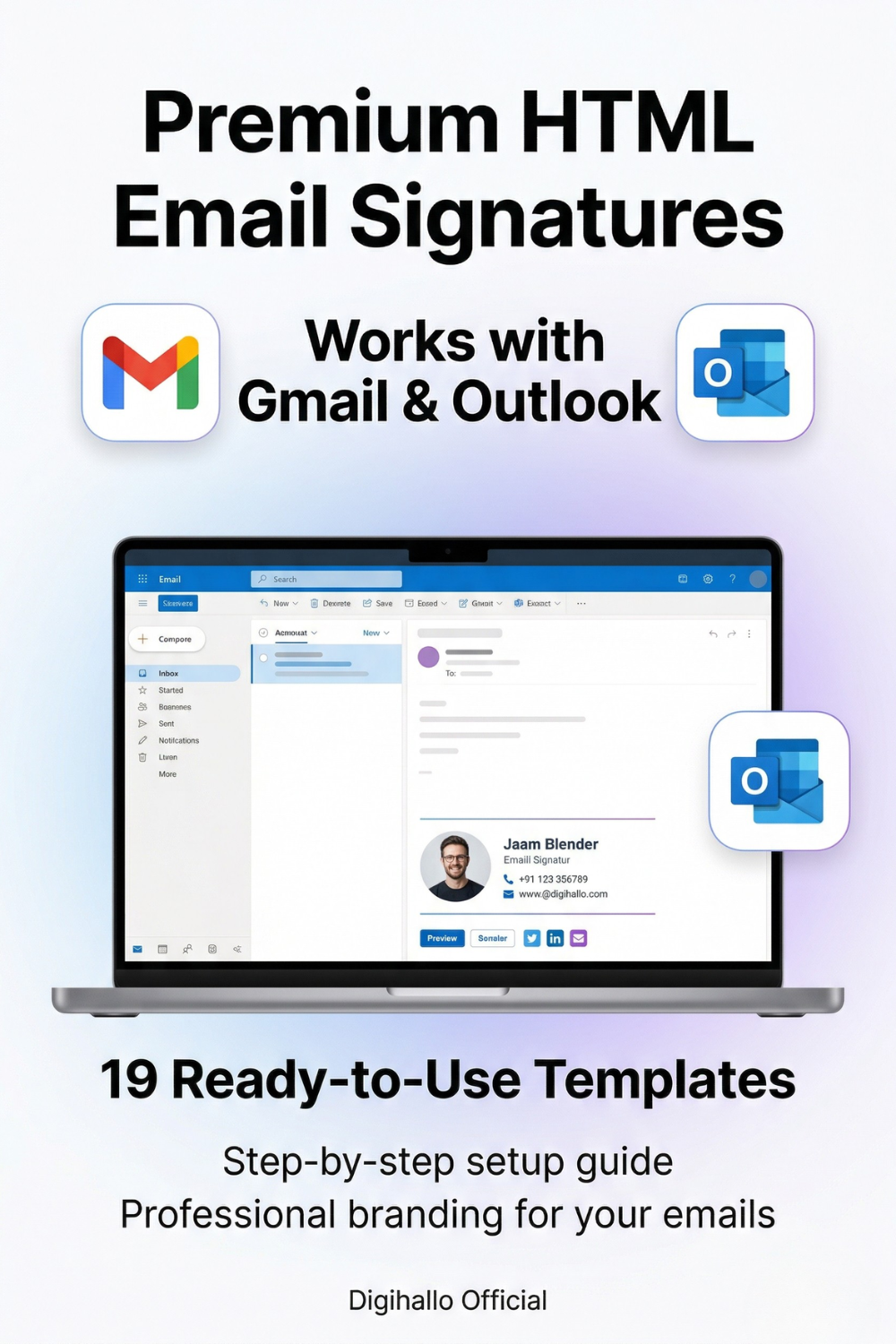 Premium HTML Email Signatures for Gmail & Outlook