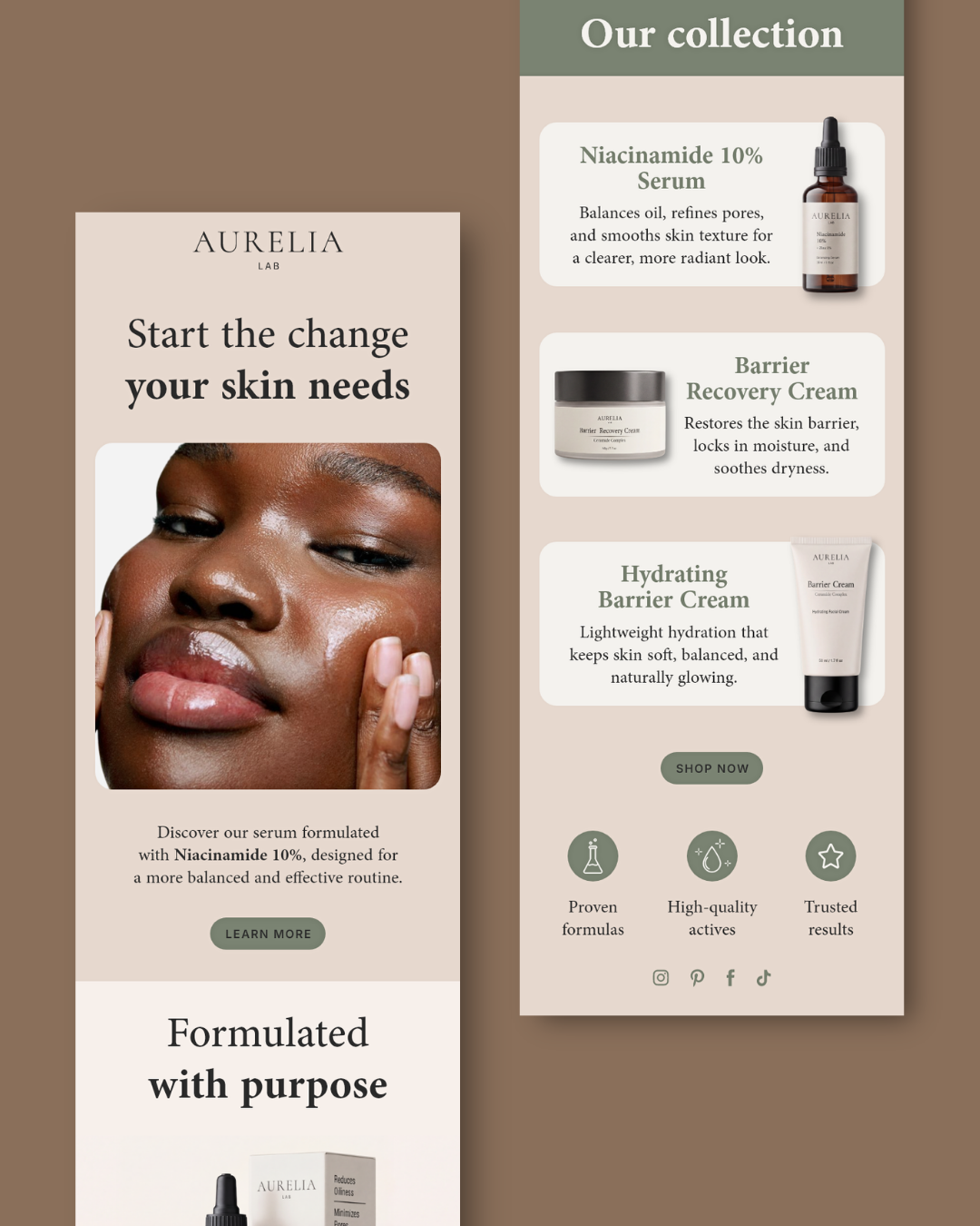 Newsletter Email Design – Aurelia Lab