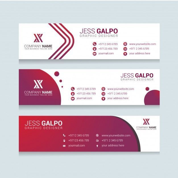 Modelo de assinatura de email | Vetor Premium