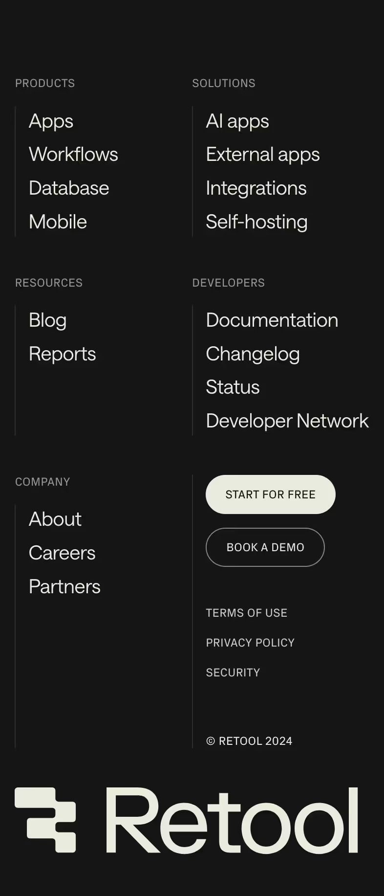 Footer | Retool