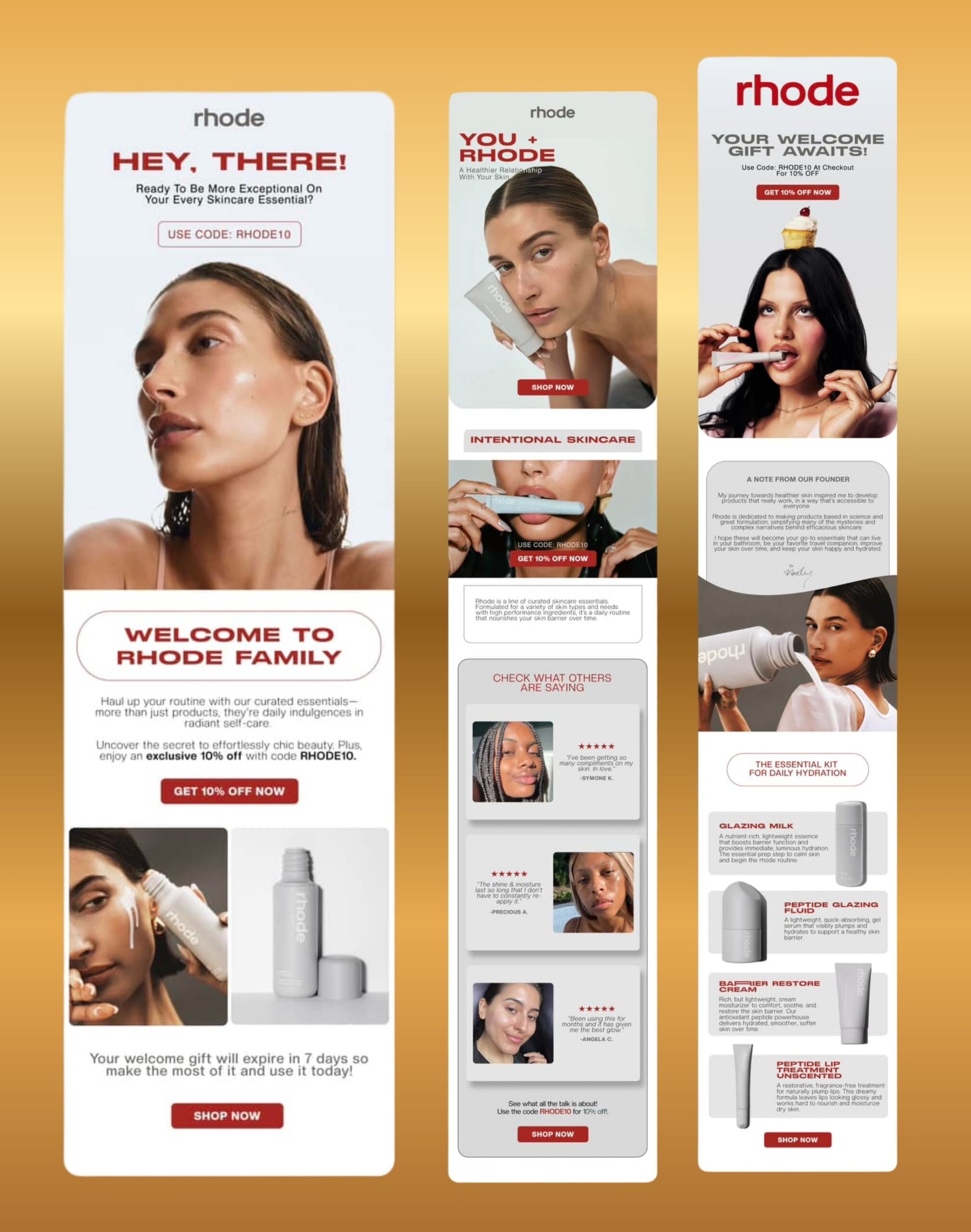 Skincare email campaign design