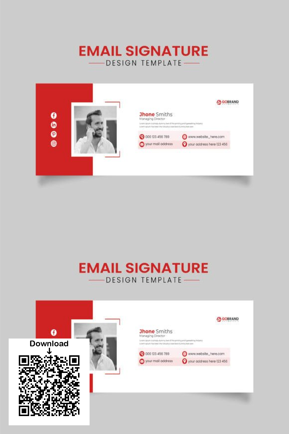 Email Signature Template Design: Easy Customizable and Editable for Professional Branding