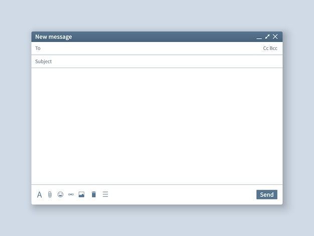 Elegant Blank Email Template Design for Professional Communication