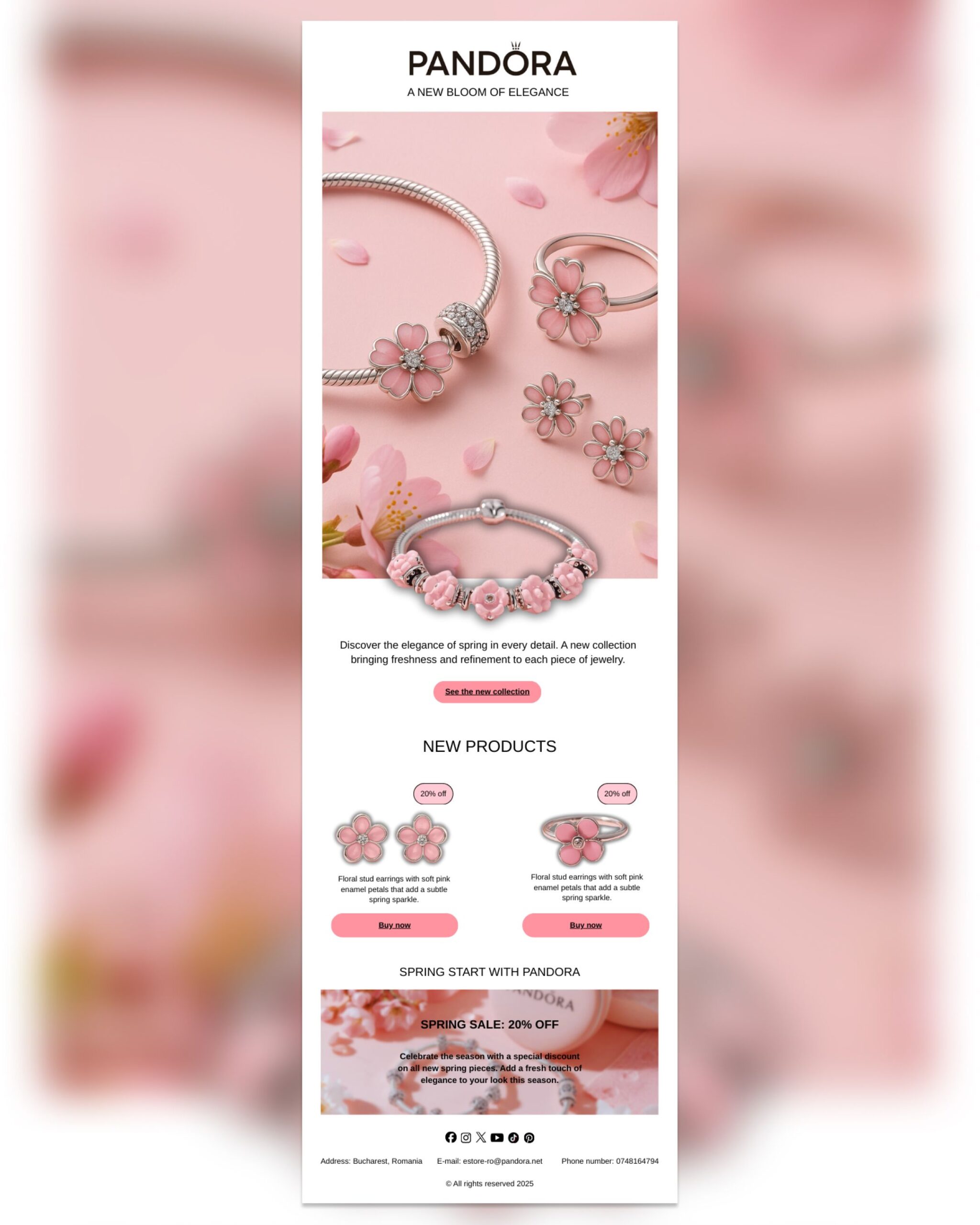 Pandora Email Marketing | Luxury Jewelry UI