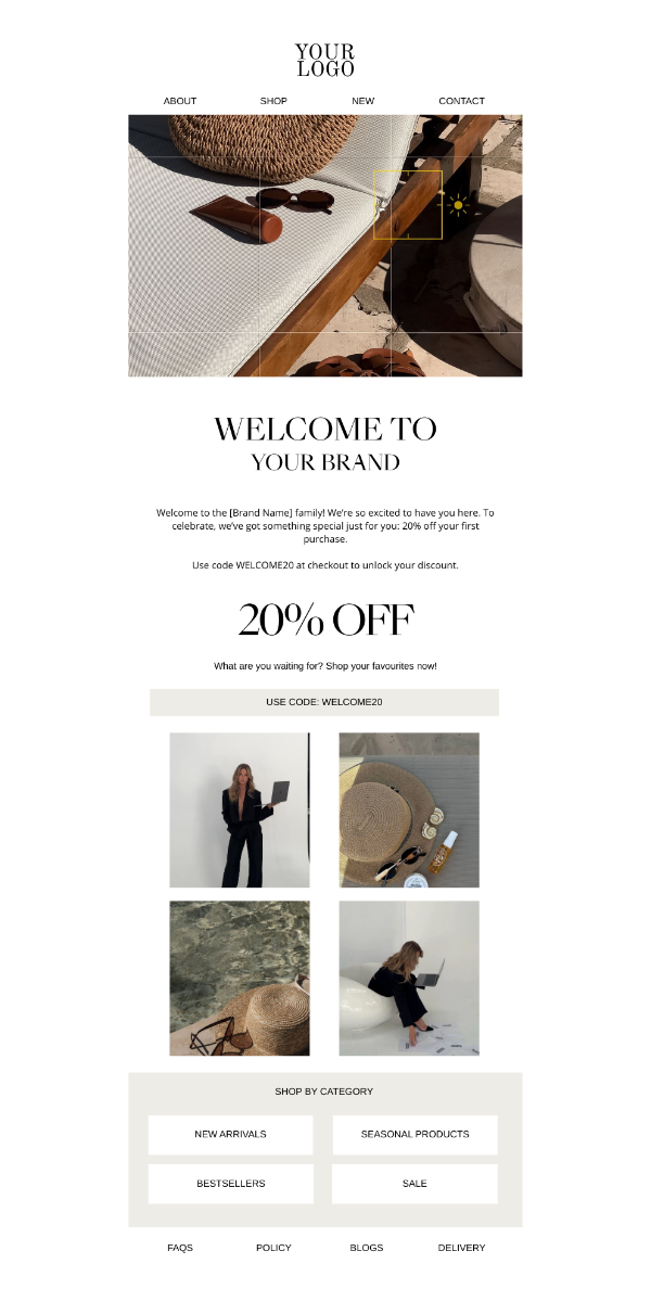Welcome email | Email Newsletter templates | Flows