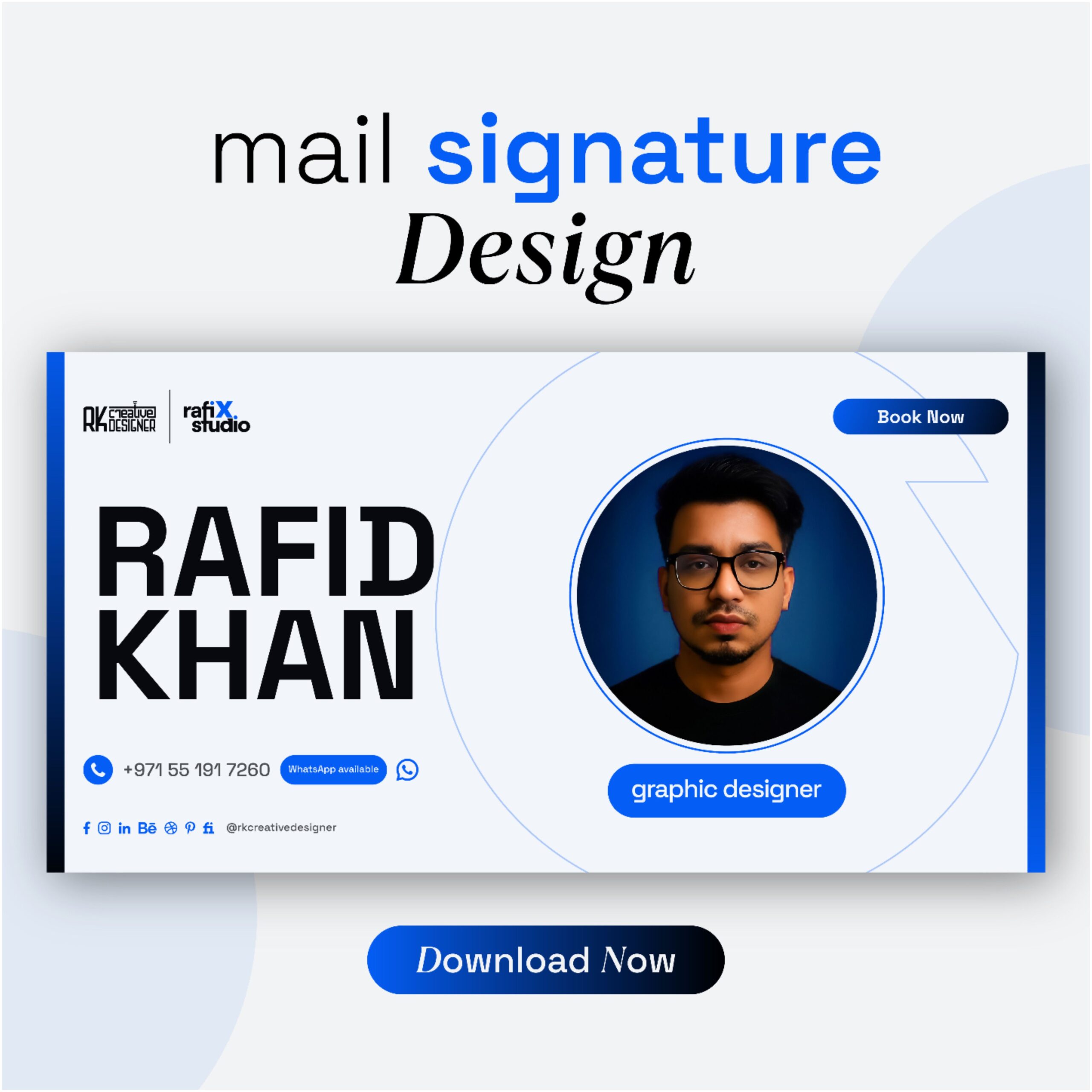 Email Signature for Graphic Designer | Professional Branding Template