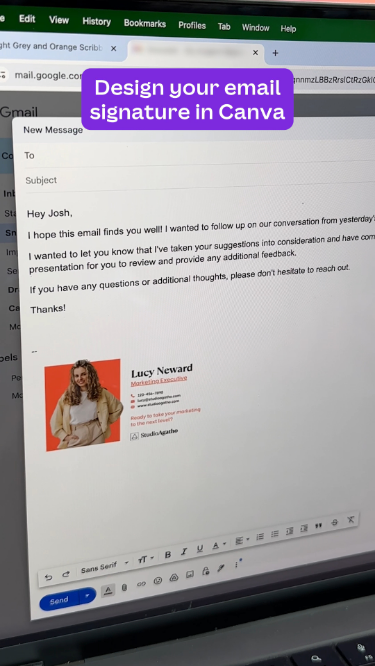 Email Signature in Canva