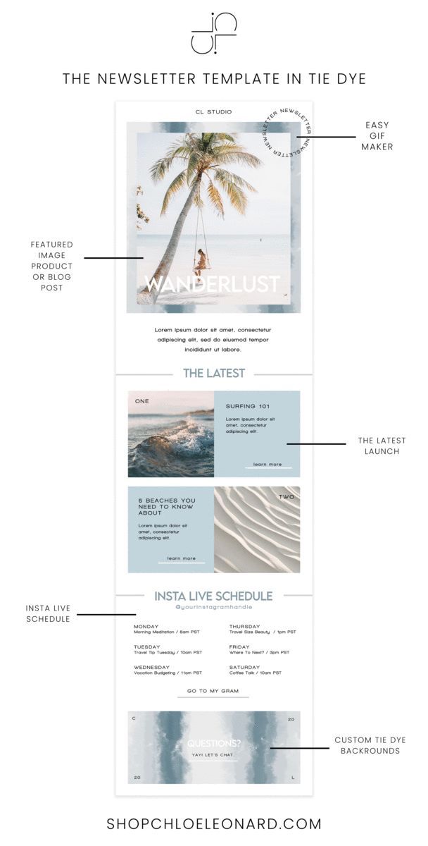responsive and editable Mailchimp newsletter template