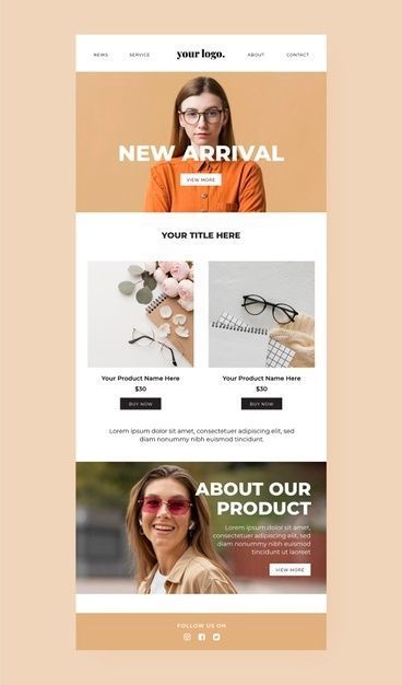 Illustrated Ecommerce Email Template for Stunning Campaigns & Designs
