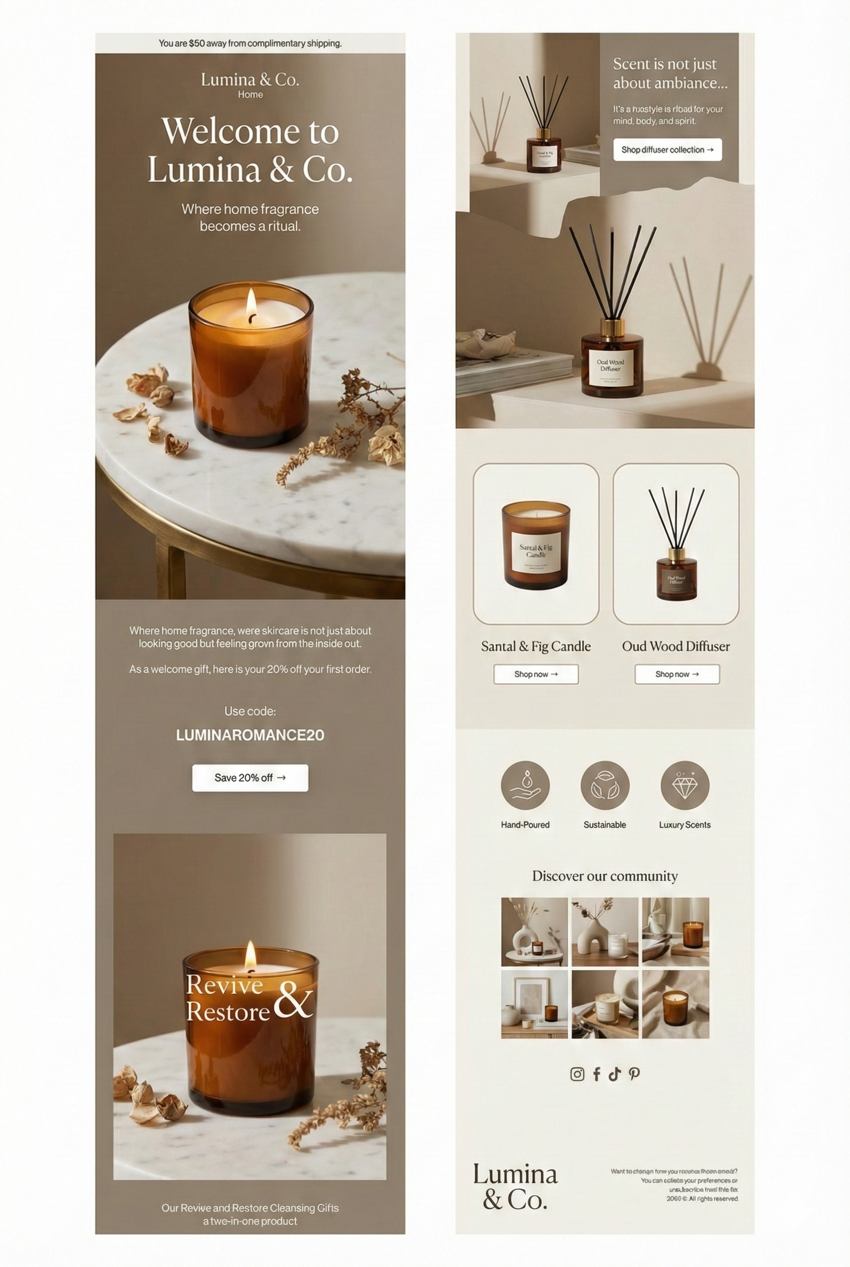 Minimal elegant email design | Email marketing