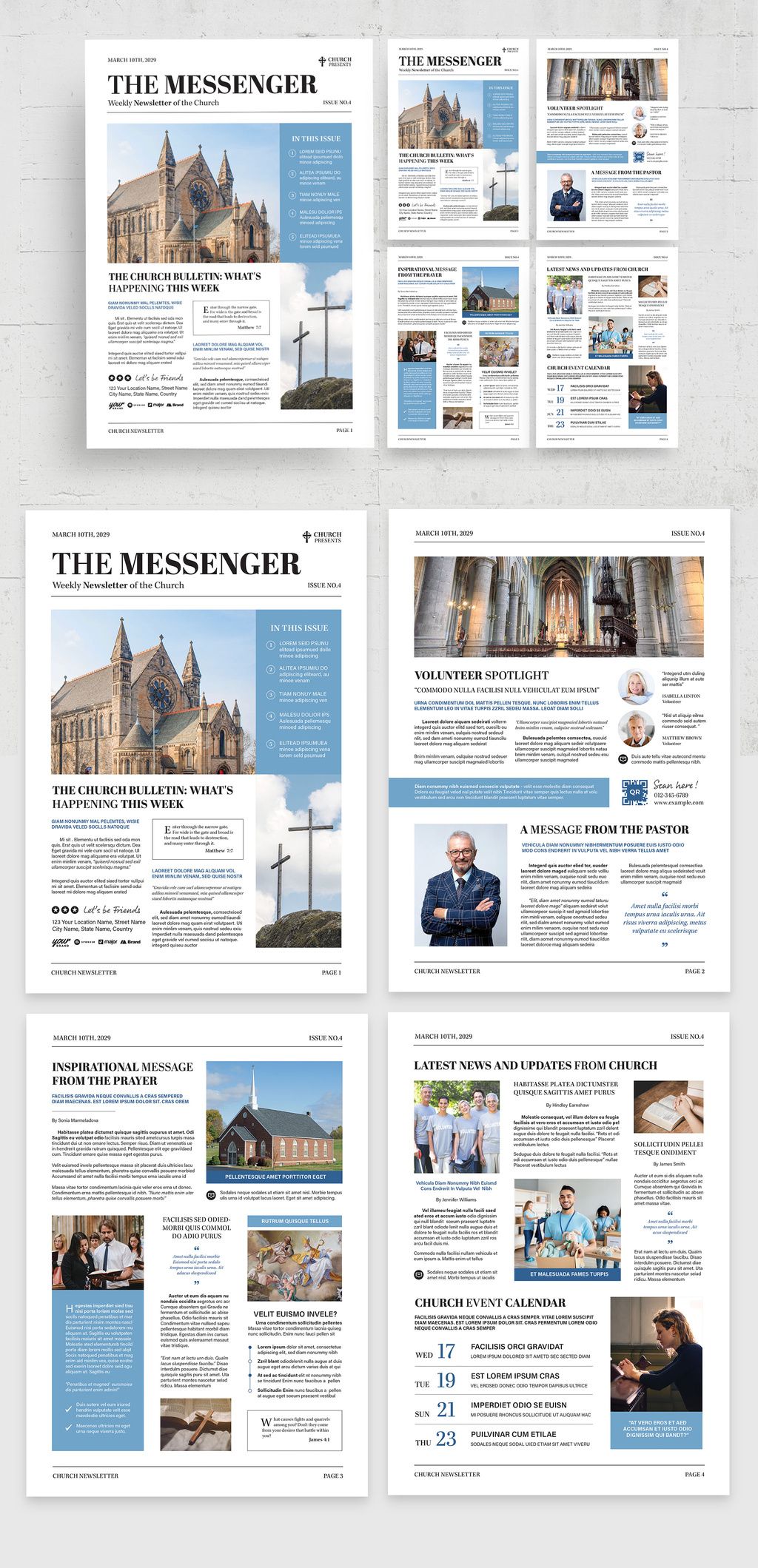 Church Newsletter Template Stock Template
