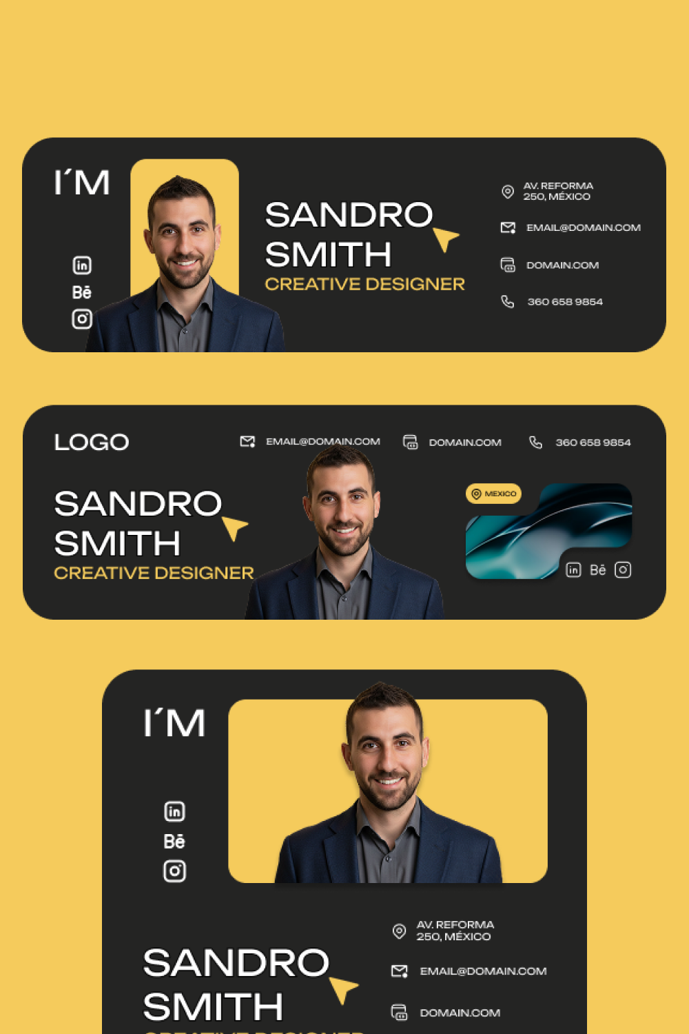 Email signature inspiration for creative designers