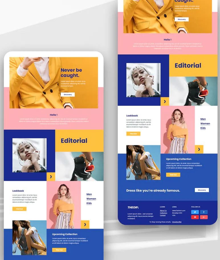 Fashion Email Newsletter Template PSD