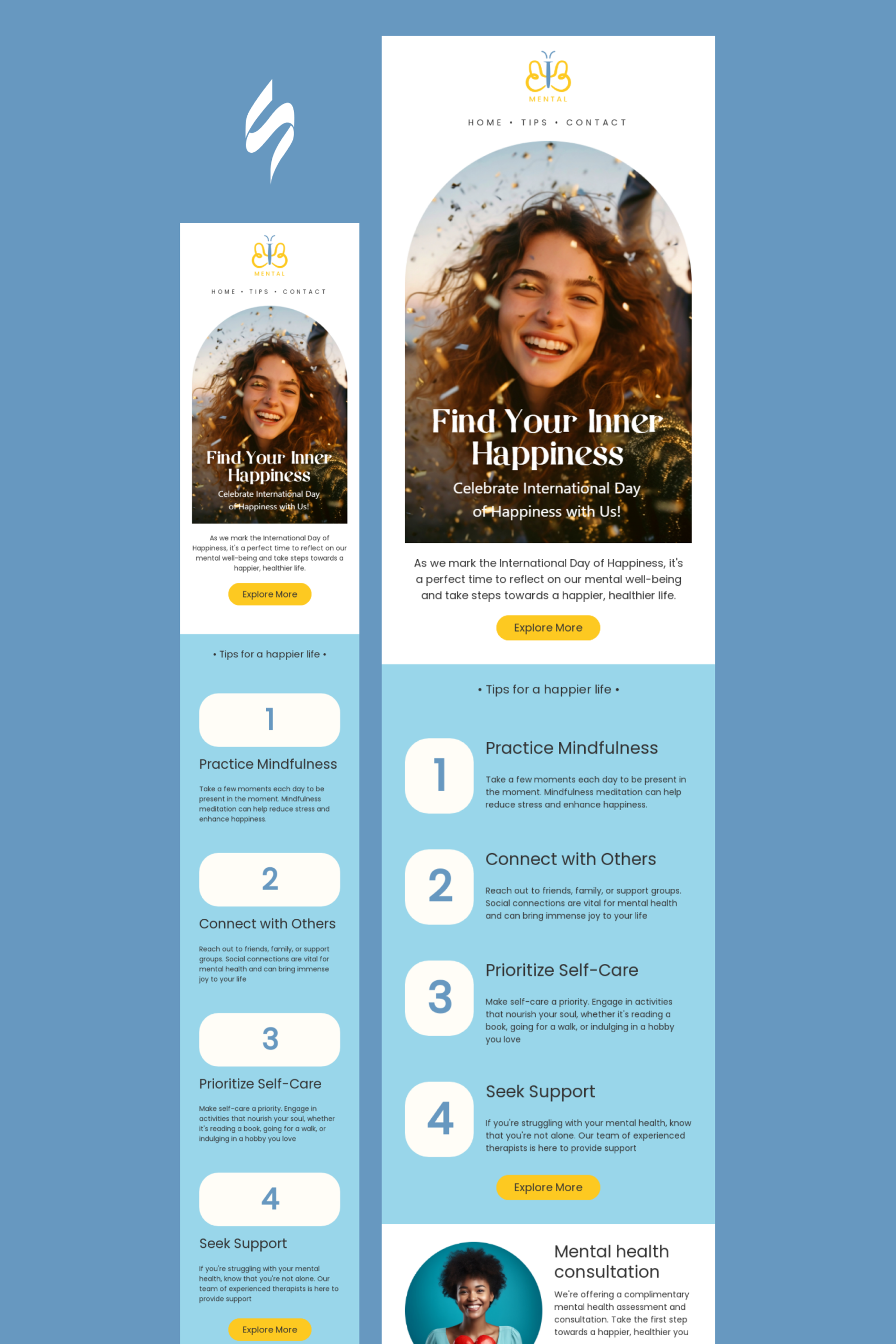 International Day of Happiness Email Design | Email Newsletter Design