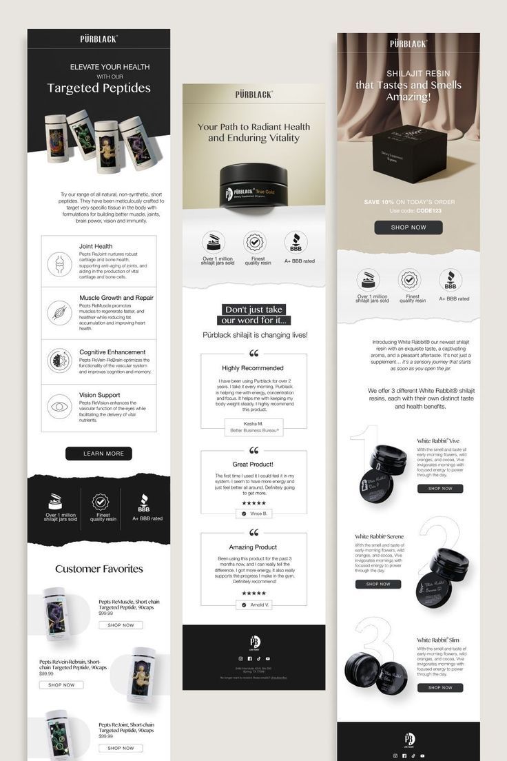 PURBLACK Email Design by Retrospective Media