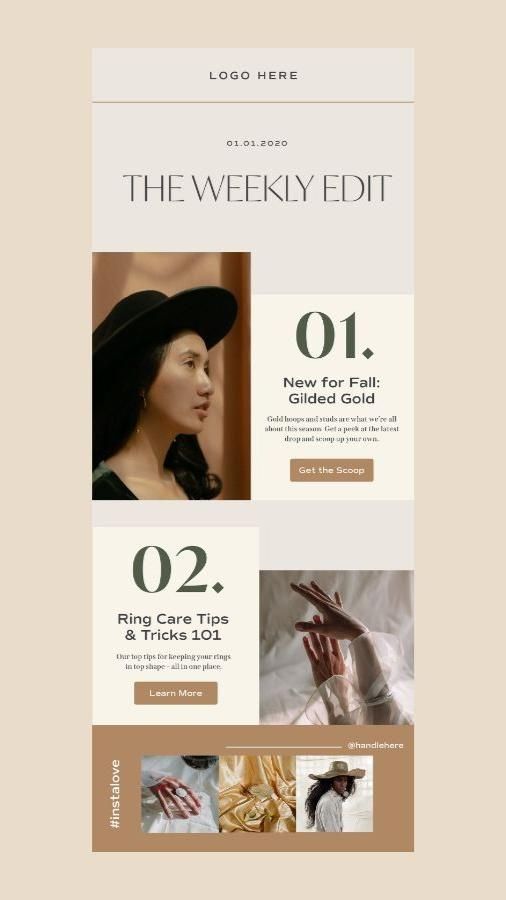 editable MailChimp newsletter template