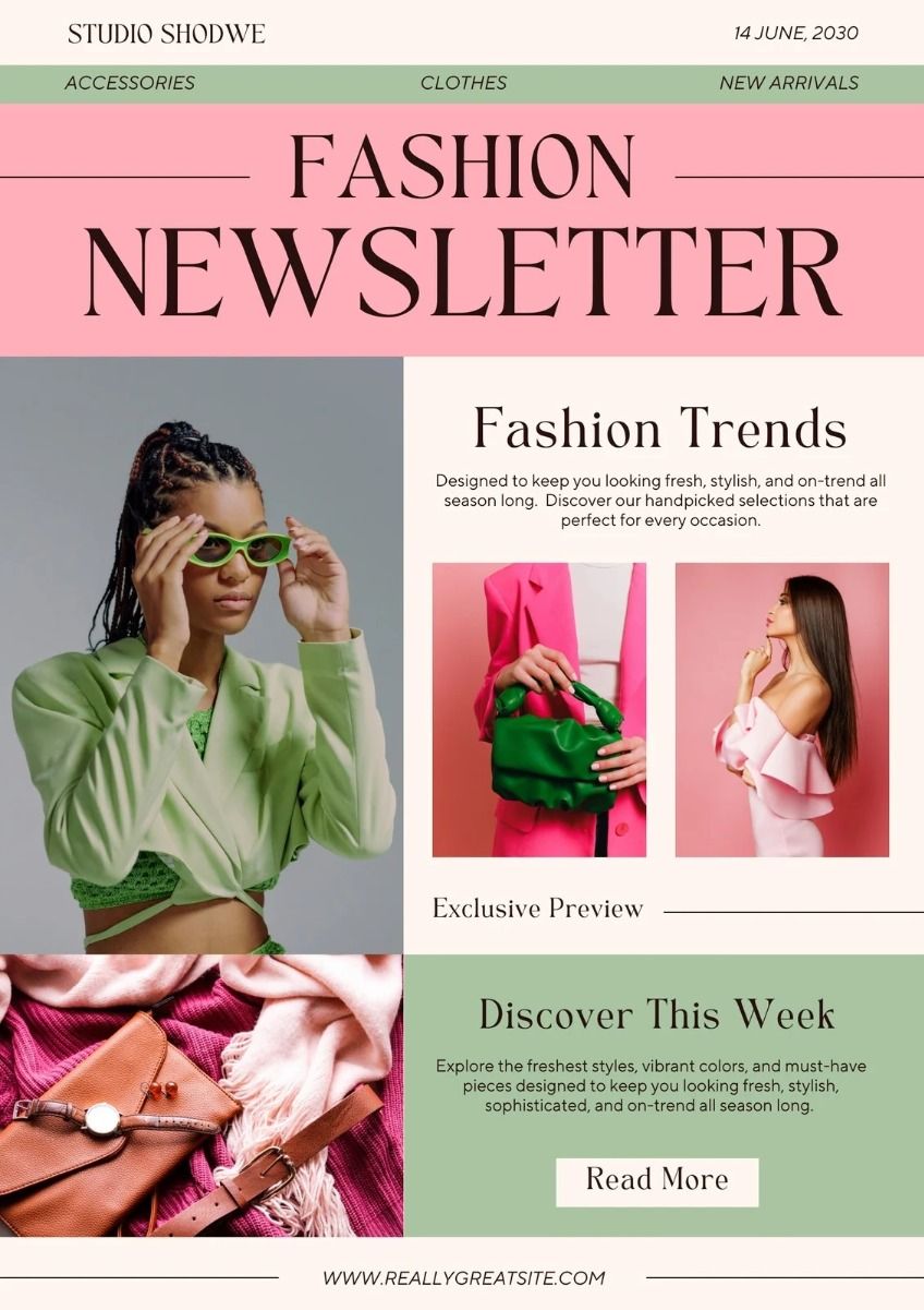 Fashion Newsletter Customizable Canva Template Minimalist Collage Fashion Trends Newsletter