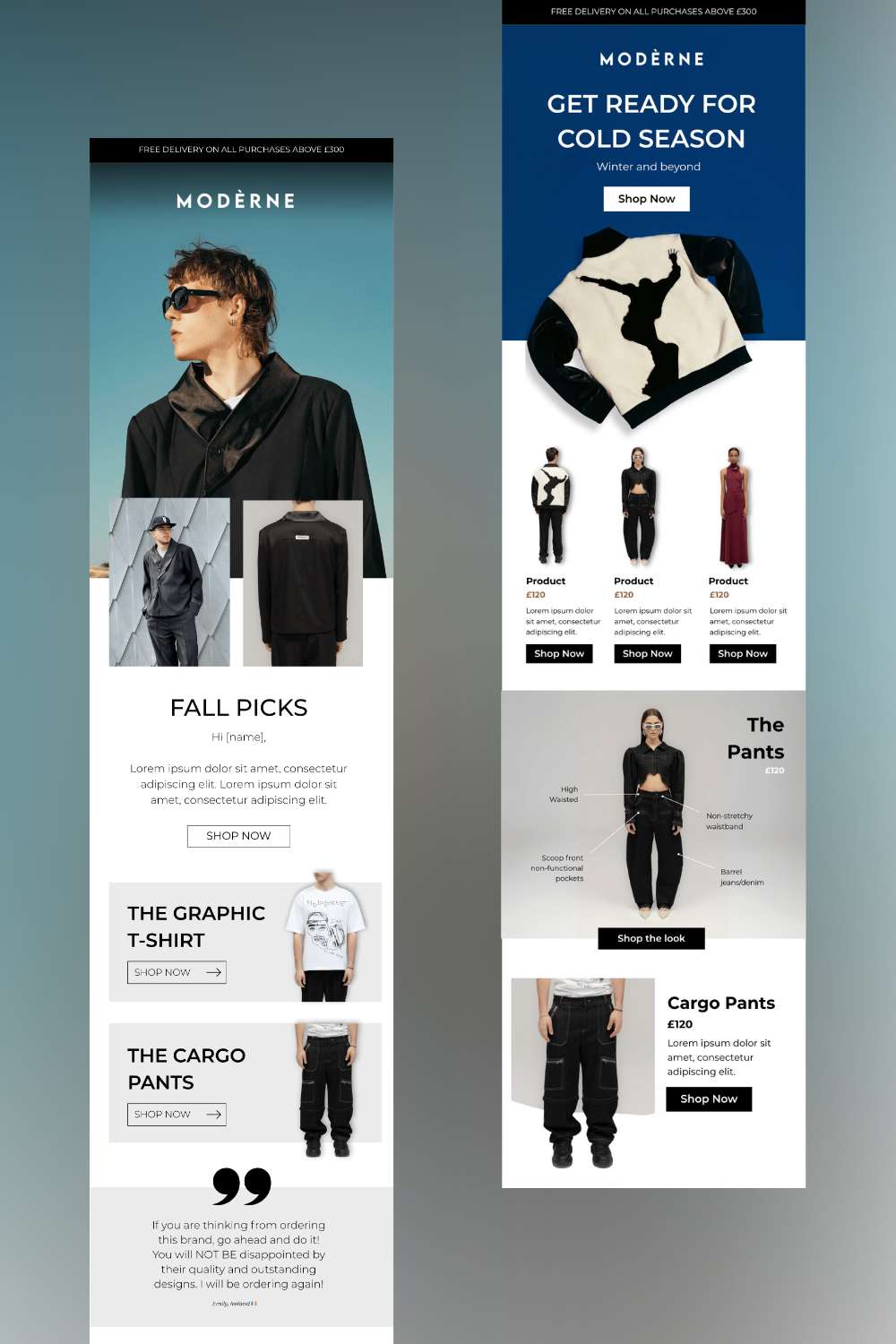 Email Design for a UK Fashion Brand