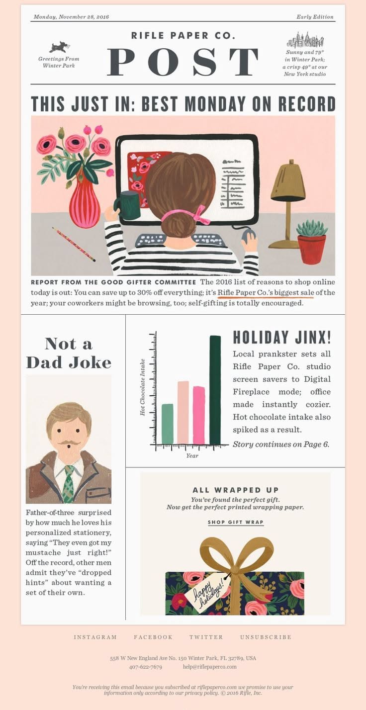 Newsletter Design Inspiration: Quick Saves by Taryn Sokoloski. Layouts & Templates.