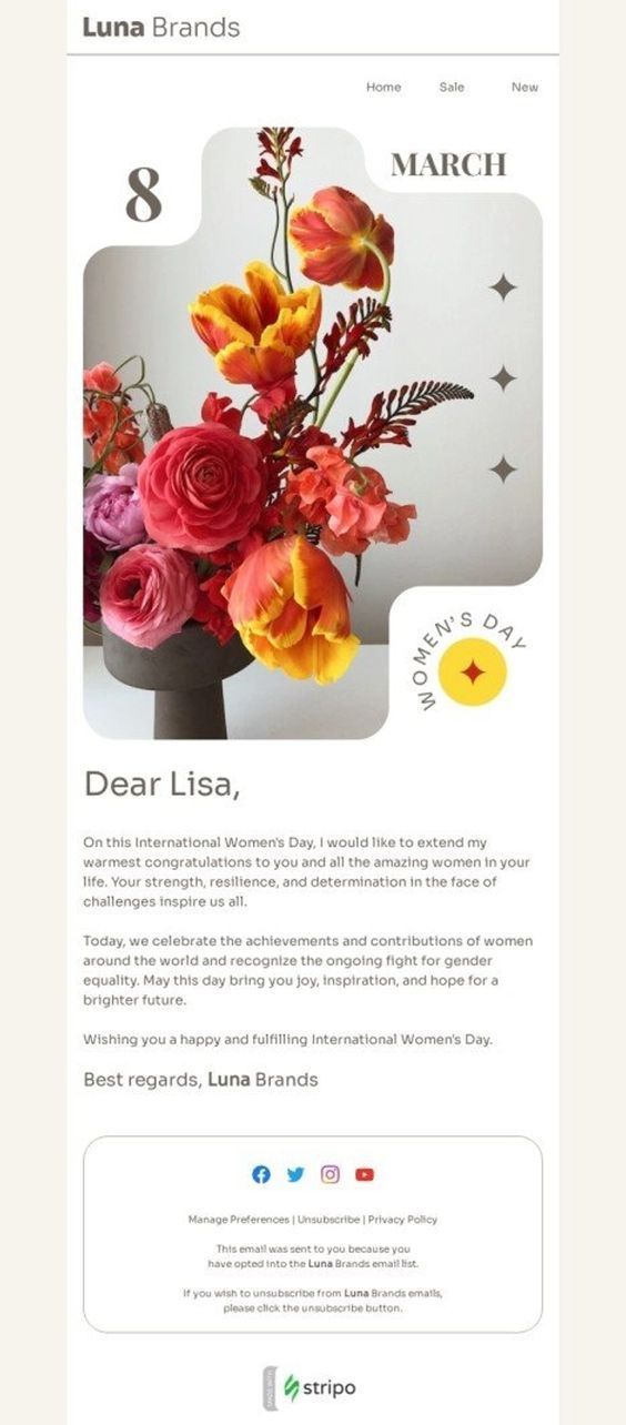 Women’s Day Email Design | Email Template | Newsletter Design — Stripo.email