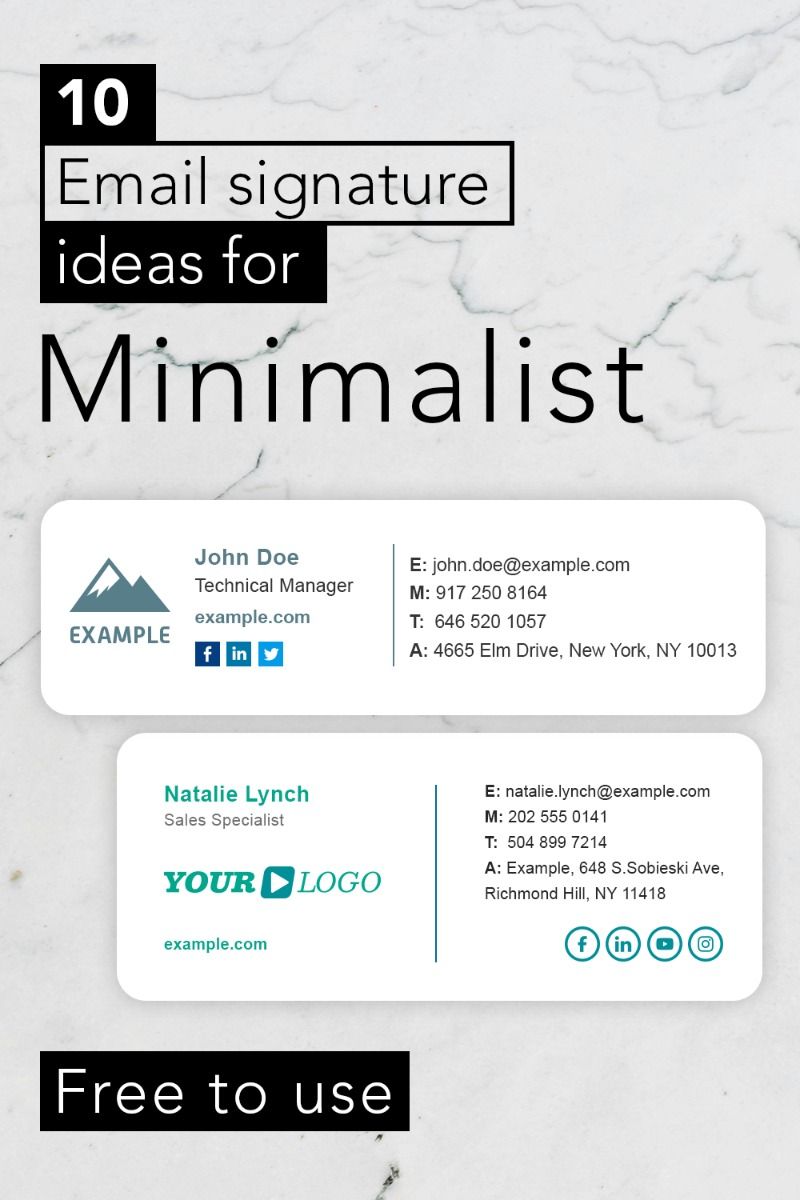 10 cool email signature ideas for a minimalist