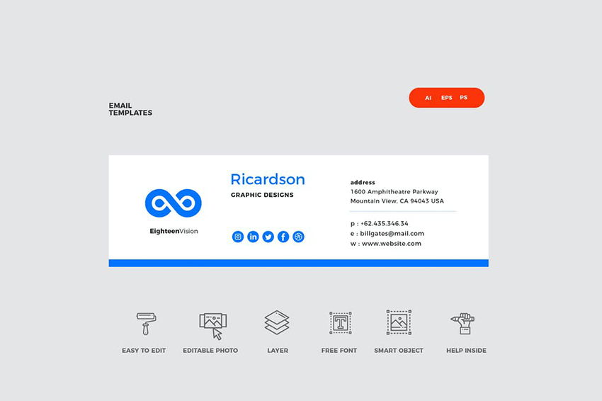 21 Creative Modern Email Signature Templates With Beautiful Designs (2025) | Envato Tuts+