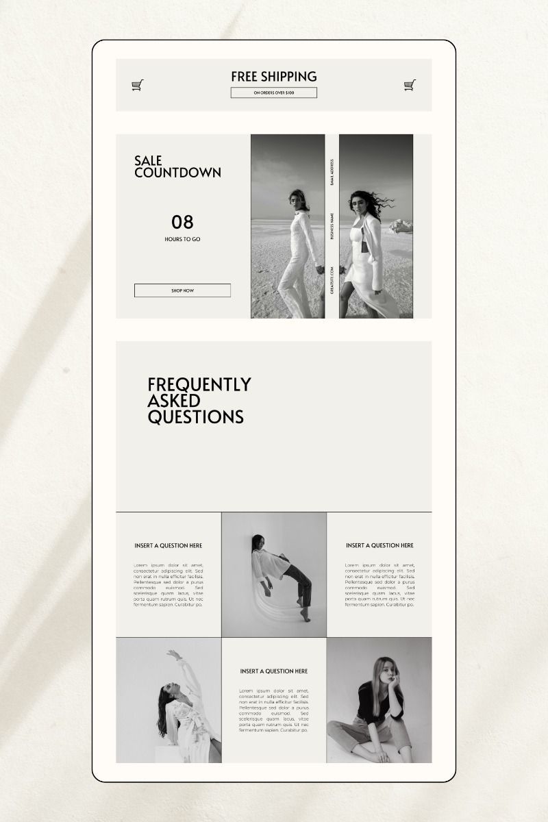 Email Marketing Template, Modern Newsletter Template, Mailing List Design, Canva