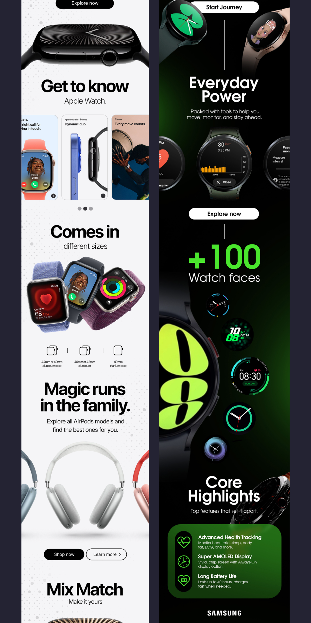 Email marketing newsletter tech watch apple samsung airpods watch face klaviyo