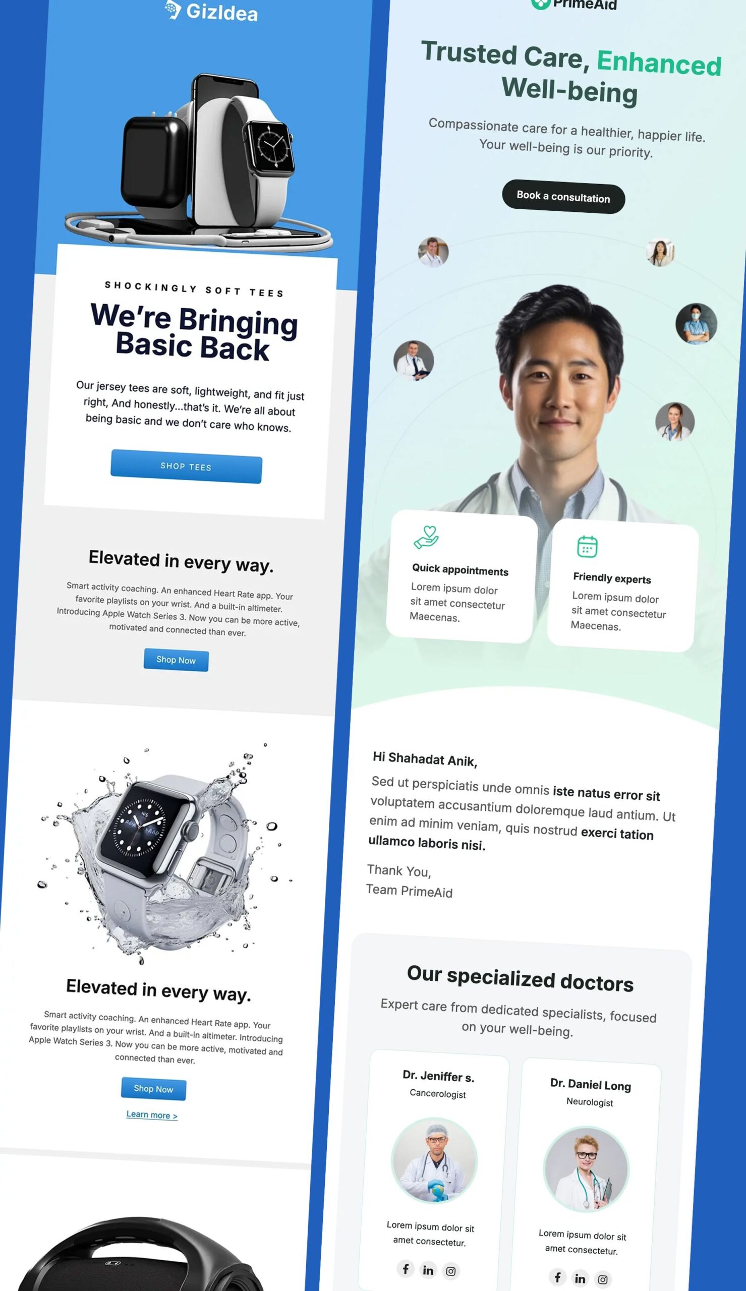 Free html email templates