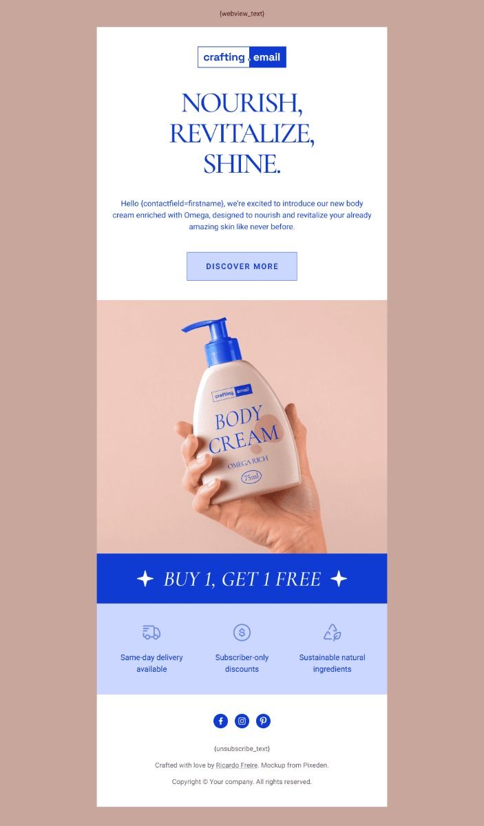 Body Cream Email Template
