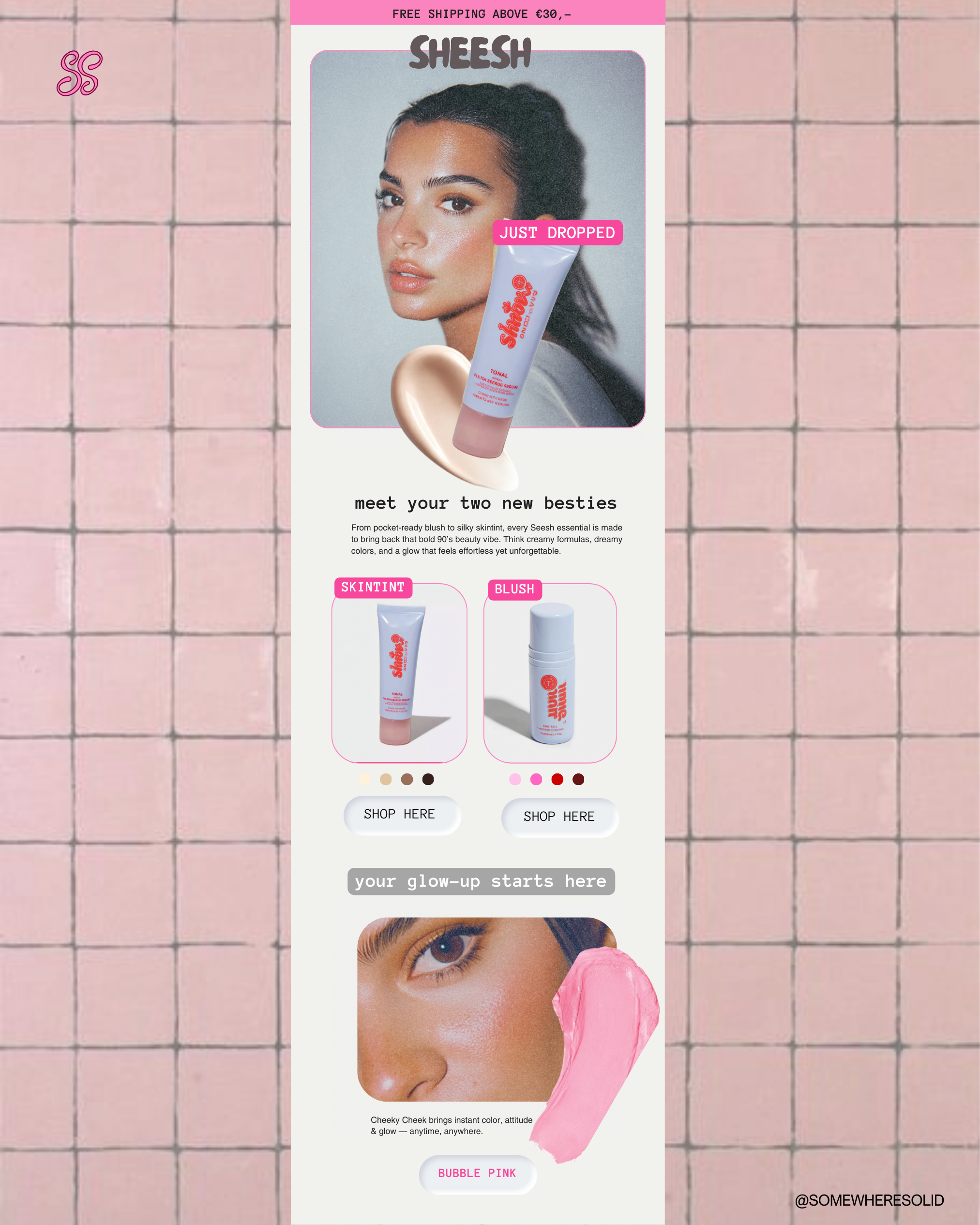 Beauty Email Design | SEESH Product Launch