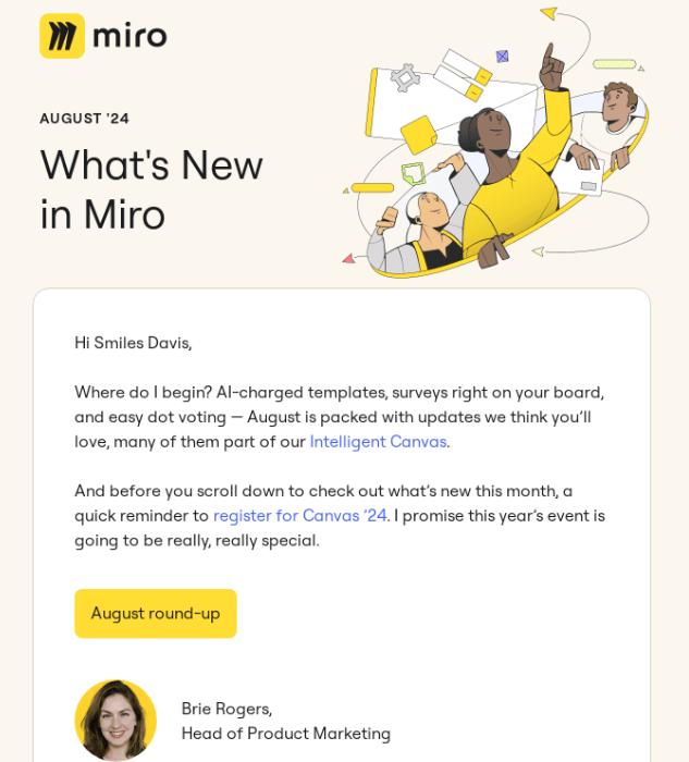 Professional B2B Welcome Email Design Example