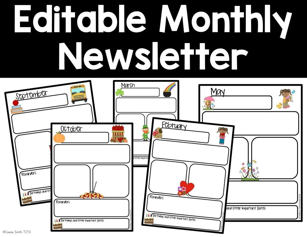 The EASIEST Free Editable Classroom Newsletter Template – Thrifty in Third Grade