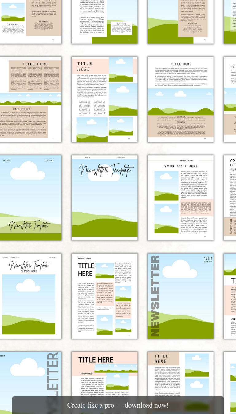 Engaging Newsletter Design Templates for Every Classroom & School Project