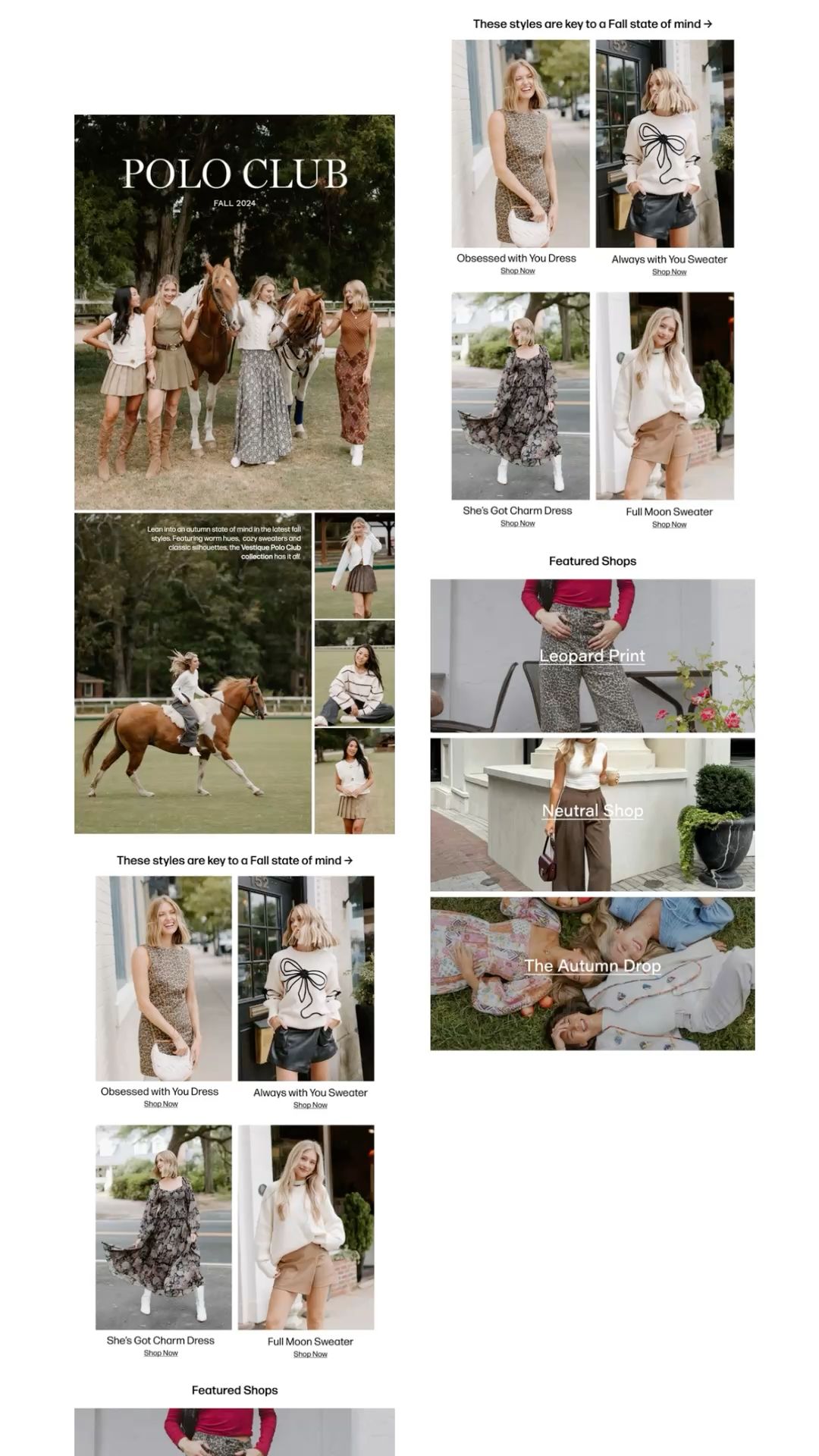 women’s fashion email design | hailey moore design