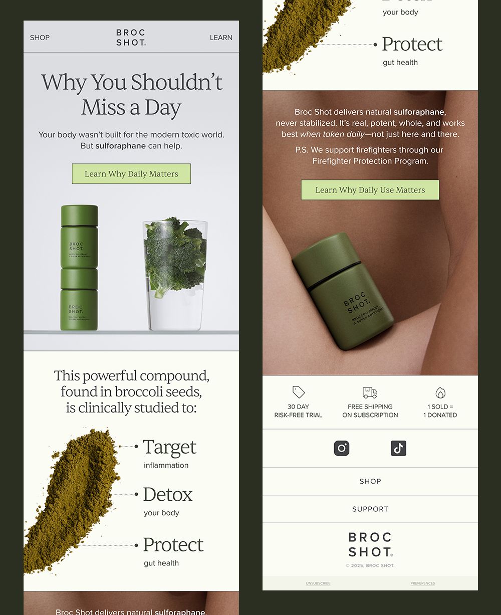 Minimalist Email Design – Broc Shot