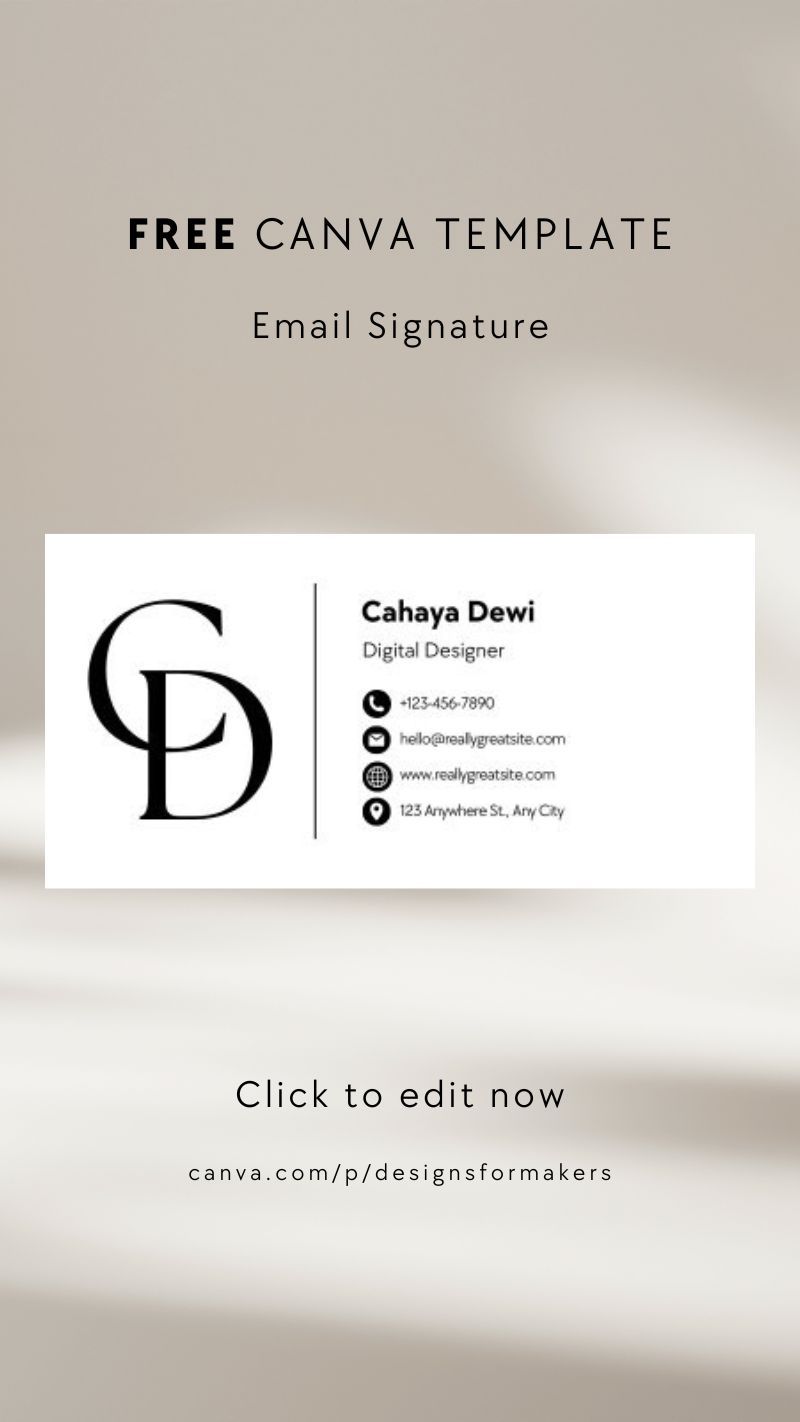 Elevate Your Digital Communications with our Minimalist Monogram Email Signature Template!