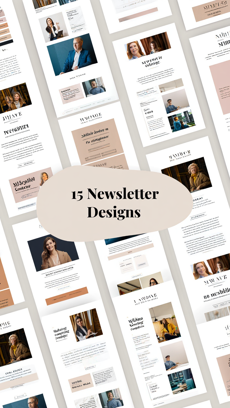 15 Beauty Salon Newsletter Email Template Bundle for Canva