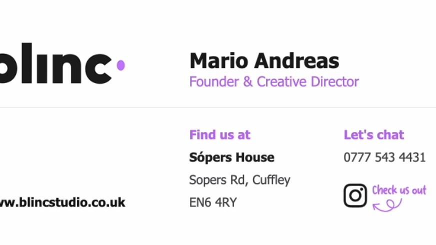 Custom Animated Email Signature | HTML Clickable