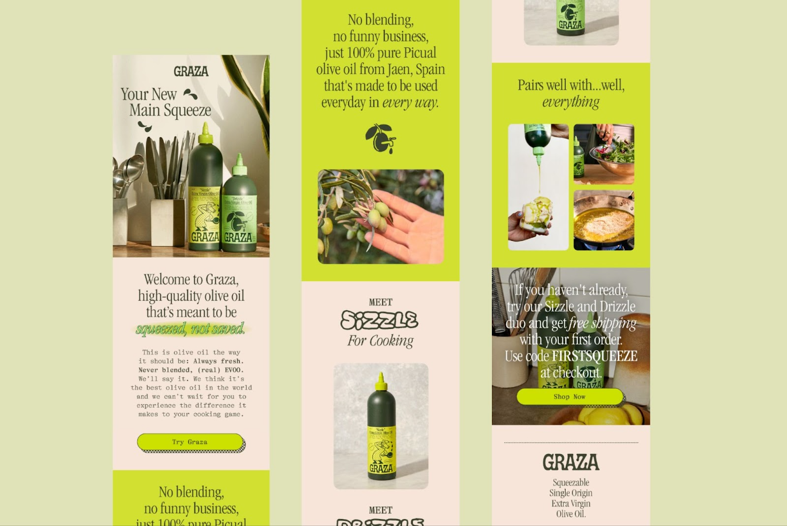 Harvesting High Converting Emails with Graza Olive Oil