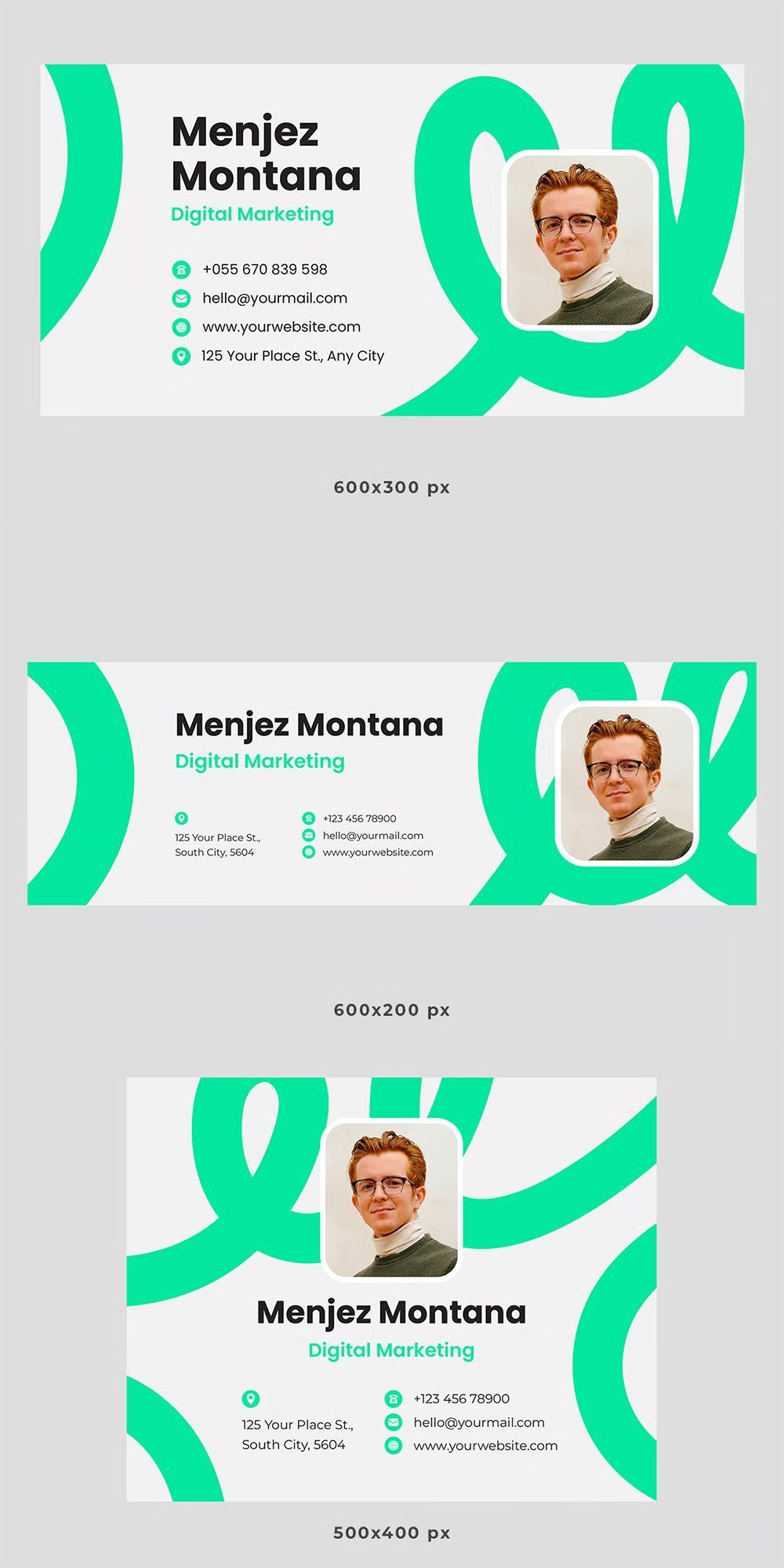 Email Signature Template — AI, EPS, PSD